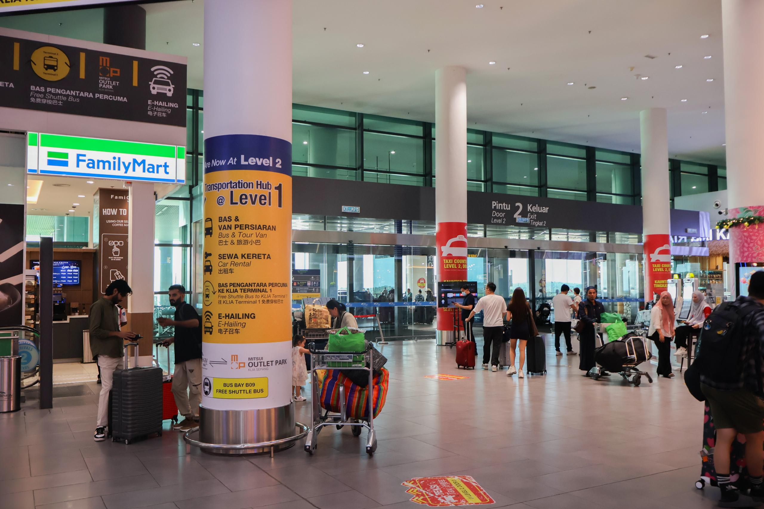 KLIA Terminal 2 Door 2 exit area